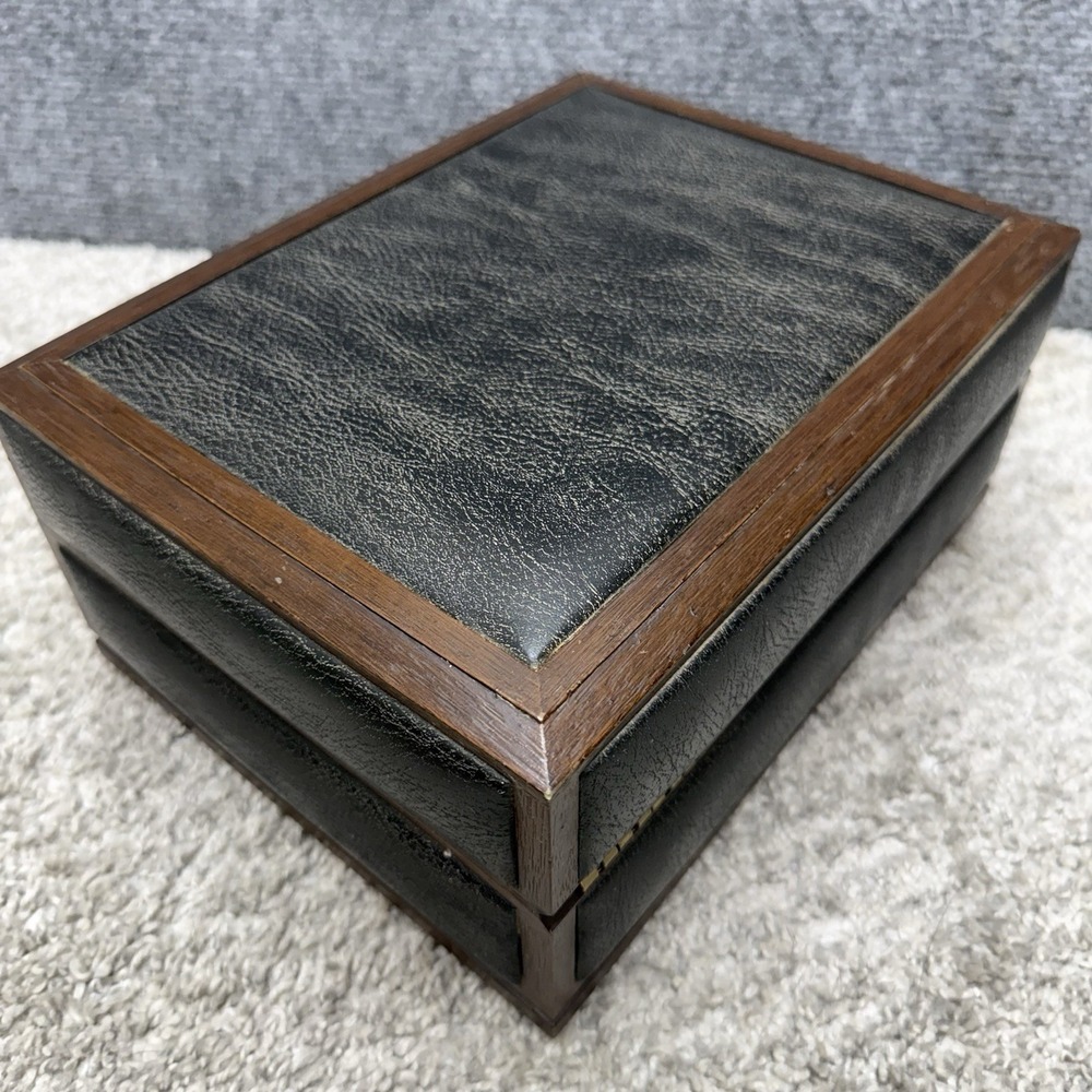 Vintage Deco-Tel Personal Telephone Wood Chest Box Push Button Retro Phone AS IS - Picture 12 of 16